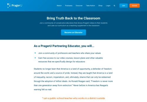 
                            4. Educators | PragerU