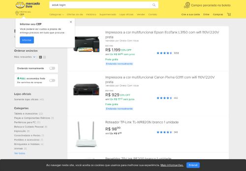 
                            12. Eduk Login no Mercado Livre Brasil