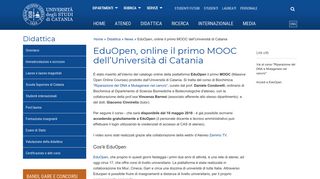 
                            5. EduOpen, online il primo MOOC dell'Università di Catania - UniCt