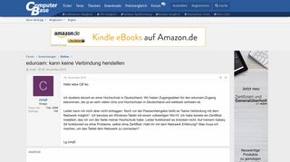 
                            1. eduroam: kann keine Verbindung herstellen | ComputerBase Forum