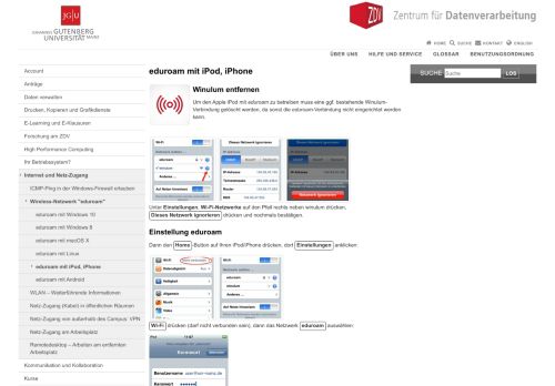 
                            4. eduroam mit iPod, iPhone | Zentrum für ... - ZDV Uni Mainz