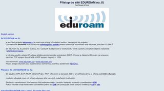 
                            10. EDUROAM na Jihočeské univerzitě v ČB