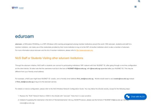 
                            6. eduroam | NUS Information Technology