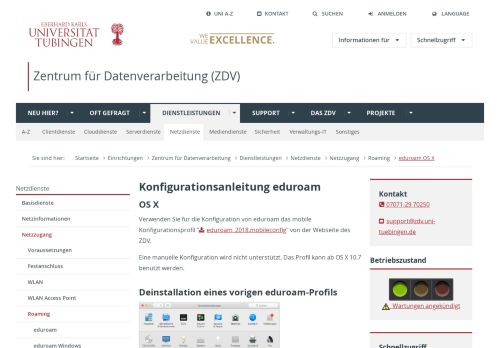 
                            6. eduroam OS X - Universität Tübingen