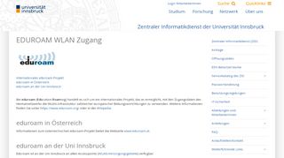 
                            3. EDUROAM – Universität Innsbruck