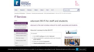 
                            1. eduroam Wi-Fi for staff and students - The University of Nottingham