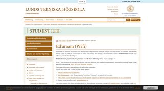 
                            11. Eduroam (Wifi) - student Lth - Lunds Tekniska Högskola