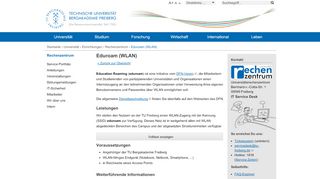 
                            12. Eduroam (WLAN) | TU Bergakademie Freiberg