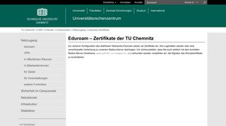 
                            5. eduroam-Zertifikate | Netzzugang | Campusnetz ... - TU Chemnitz