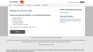 
                            9. Edward Jones MasterCard® - Online Account Access