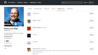 
                            12. EdwinVW (Edwin van Wijk) / Followers · GitHub