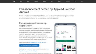 
                            2. Een abonnement nemen op Apple Music voor Android - Apple Support