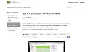 
                            5. Een iOS Developer Account aanmaken – AppMachine Help Center