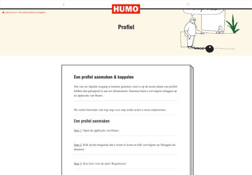 
                            12. Een profiel aanmaken & koppelen | Humo Lezersservice