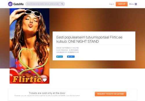 
                            9. Eesti populaarseim tutvumisportaal Flirtic.ee kutsub: ONE NIGHT ...