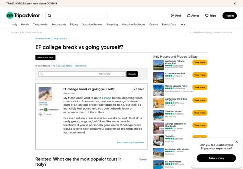 
                            11. EF college break vs going yourself? - Italy Forum - TripAdvisor