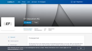 
                            10. EF Education AG - 49 Stellenangebote auf jobs.ch