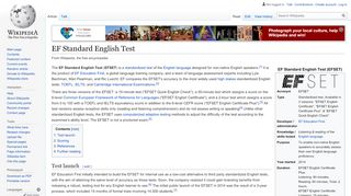 
                            3. EF Standard English Test - Wikipedia