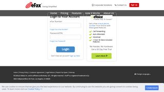 
                            3. eFax: Log into My Account | Internet Fax Services Login