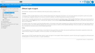 
                            8. Efetuar Login e Logout - TIBCO Software