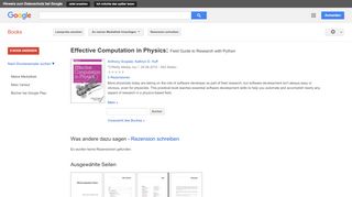 
                            11. Effective Computation in Physics: Field Guide to Research with Python