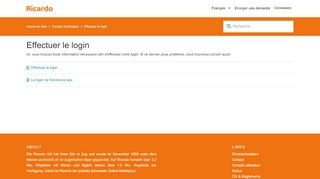 
                            10. Effectuer le login – ricardo.ch Aide