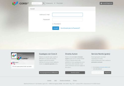 
                            1. Effettua il login - Corsi.it