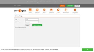 
                            1. Effettua il login - Gioco Digitale