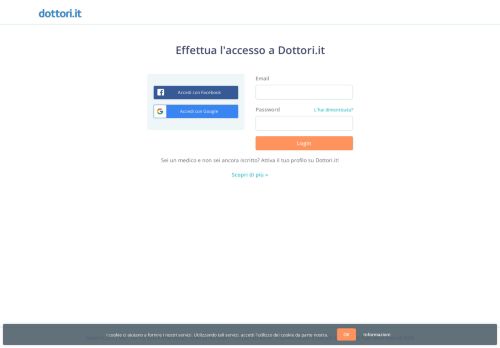
                            1. Effettua l'accesso a Dottori.it
