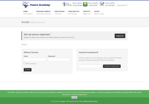 
                            1. Effettua l'accesso - Future Academy