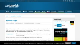 
                            1. Effettuare il login all'amministrazione di WordPress | WordPress Tutorial