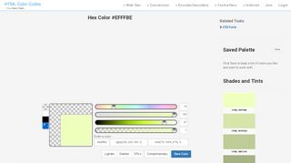 
                            1. #EFFFBE Hex Color for HTML and CSS