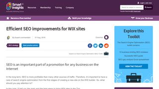 
                            7. Efficient SEO improvements for WIX sites | Smart Insights