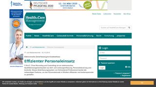 
                            10. Effizienter Personaleinsatz - Health&Care Management