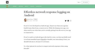 
                            7. Effortless network response logging on Android – ProAndroidDev