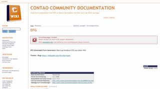 
                            7. EFG – Contao Community Documentation - Contao-Wiki