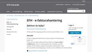 
                            12. EFH - e-fakturahantering | KTH Intranät