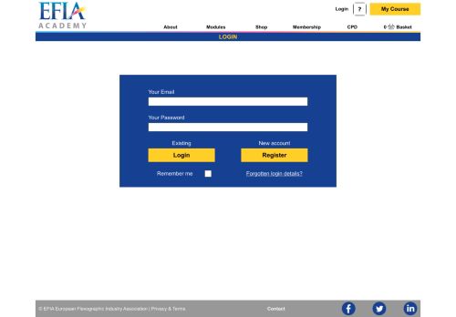 
                            9. EFIA Academy - Login