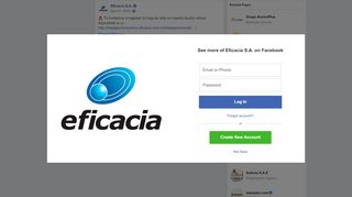 
                            6. Eficacia S.A. - Te invitamos a registrar tu hoja de vida... | Facebook