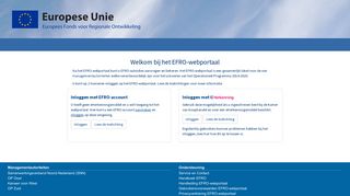 
                            8. EFRO Webportaal Webportaal