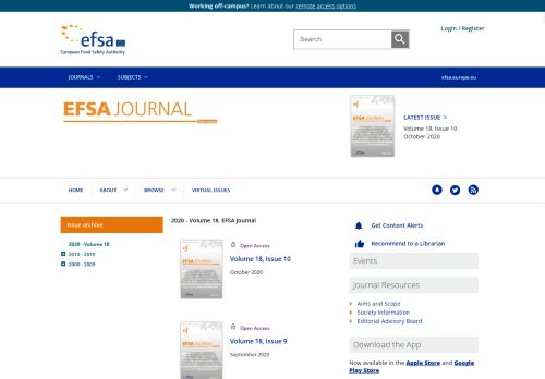 
                            10. EFSA Journal: List of Issues - Wiley Online Library