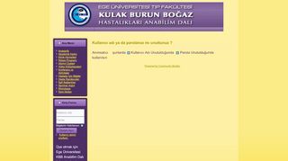 
                            10. Ege Üniversitesi Kulak Burun Boğaz Anabilim Dalı - CB Forgot Login