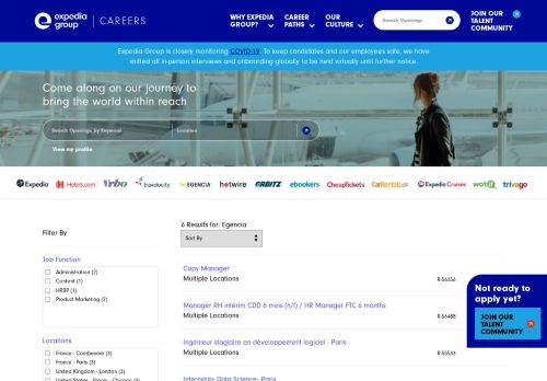 
                            10. Egencia - Expedia Group | Careers