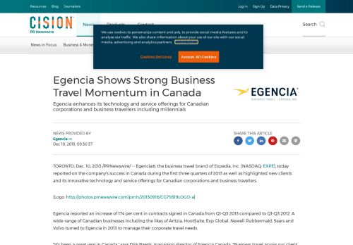
                            7. Egencia Shows Strong Business Travel Momentum in Canada