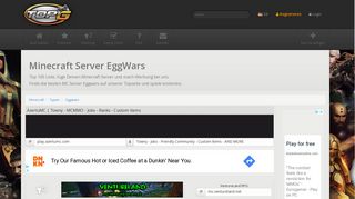 
                            4. EggWars Top Minecraft Server | TopG