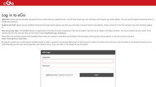 
                            13. eGo Login - Online Applications - Guildhall School of Music & Drama