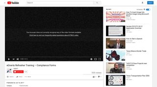 
                            9. eGrants Refresher Training – Compliance Forms - YouTube
