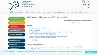 
                            7. EGZAMIN ÓSMOKLASISTY 2018/2019 - Okręgowa Komisja ... - OKE