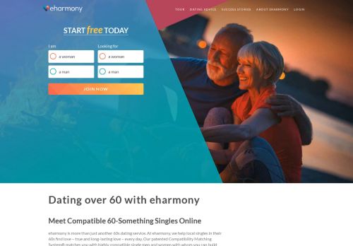 
                            5. eHarmony | Trusted Website for Dating Over 60