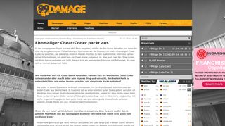 
                            7. Ehemaliger Cheat-Coder packt aus | 99damage.de